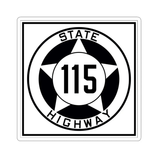 Texas 115 1935 (Texas) (Road Sign) STICKER Vinyl Kiss-Cut Decal 2 Inch White - The Sticker Space