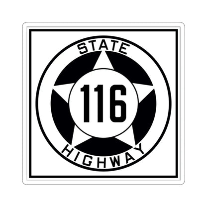 Texas 116 1935 (Texas) (Road Sign) STICKER Vinyl Kiss-Cut Decal 2 Inch White - The Sticker Space