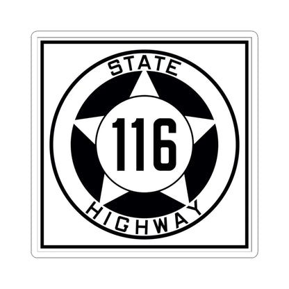 Texas 116 1935 (Texas) (Road Sign) STICKER Vinyl Kiss-Cut Decal 4 Inch White - The Sticker Space