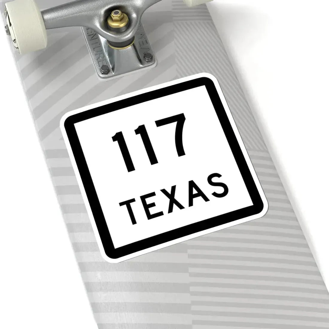 Texas 117 (Texas) (Road Sign) STICKER Vinyl Kiss-Cut Decal - The Sticker Space