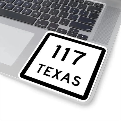 Texas 117 (Texas) (Road Sign) STICKER Vinyl Kiss-Cut Decal - The Sticker Space