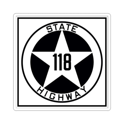 Texas 118 1917 (Texas) (Road Sign) STICKER Vinyl Kiss-Cut Decal 2 Inch White - The Sticker Space
