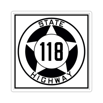 Texas 118 1935 (Texas) (Road Sign) STICKER Vinyl Kiss-Cut Decal 2 Inch White - The Sticker Space