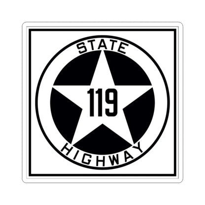 Texas 119 1917 (Texas) (Road Sign) STICKER Vinyl Kiss-Cut Decal 2 Inch White - The Sticker Space