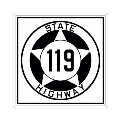 Texas 119 1935 (Texas) (Road Sign) STICKER Vinyl Kiss-Cut Decal 6 Inch White - The Sticker Space