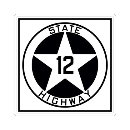 Texas 12 1917 (Texas) (Road Sign) STICKER Vinyl Kiss-Cut Decal 2 Inch White - The Sticker Space