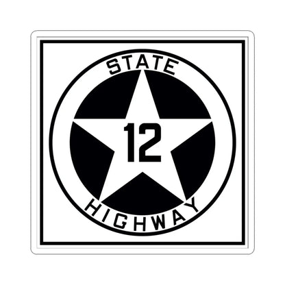 Texas 12 1917 (Texas) (Road Sign) STICKER Vinyl Kiss-Cut Decal 4 Inch White - The Sticker Space