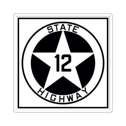 Texas 12 1917 (Texas) (Road Sign) STICKER Vinyl Kiss-Cut Decal 6 Inch White - The Sticker Space