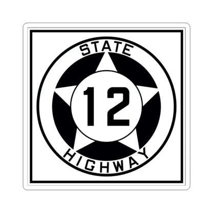 Texas 12 1935 (Texas) (Road Sign) STICKER Vinyl Kiss-Cut Decal 2 Inch White - The Sticker Space