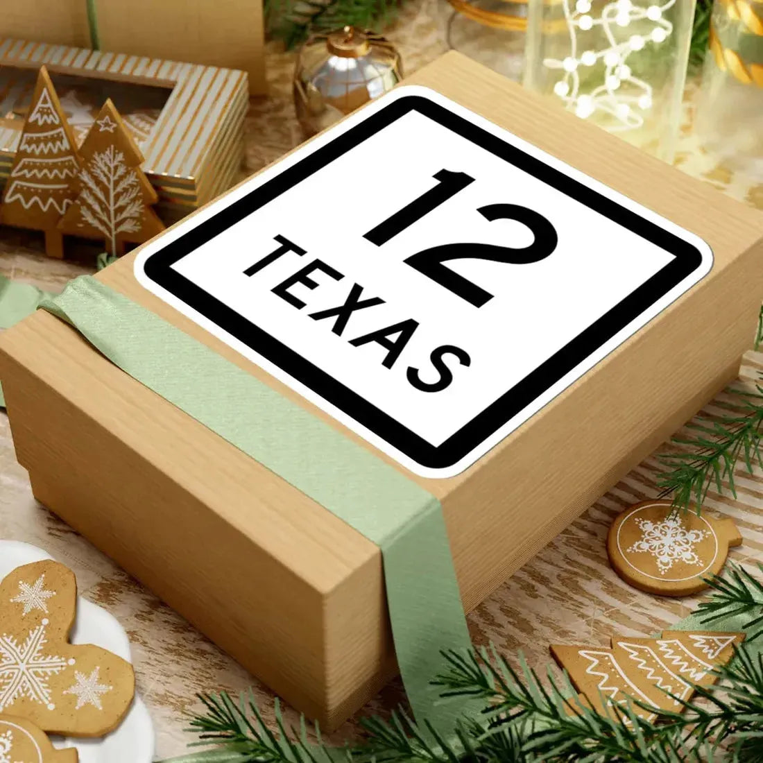 Texas 12 (Texas) (Road Sign) STICKER Vinyl Kiss-Cut Decal - The Sticker Space