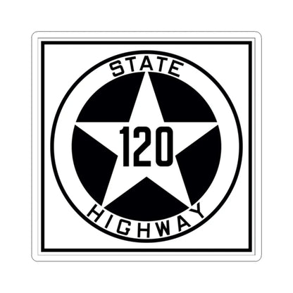 Texas 120 1917 (Texas) (Road Sign) STICKER Vinyl Kiss-Cut Decal 2 Inch White - The Sticker Space