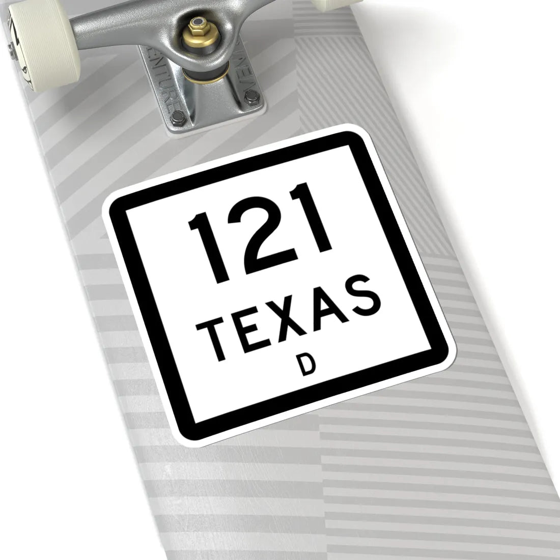 Texas 121-D (Texas) (Road Sign) STICKER Vinyl Kiss-Cut Decal - The Sticker Space