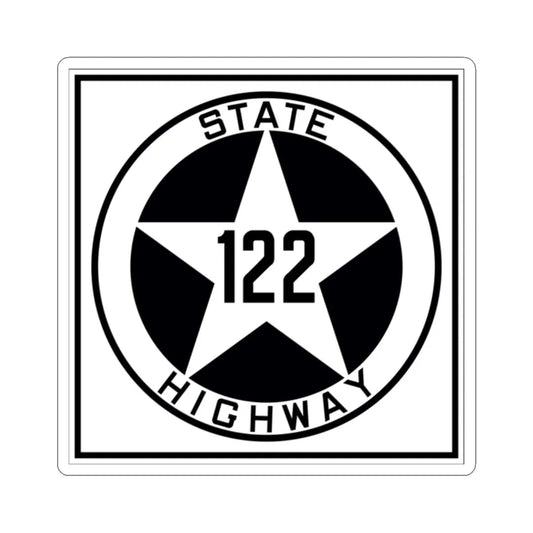 Texas 122 1917 (Texas) (Road Sign) STICKER Vinyl Kiss-Cut Decal 2 Inch White - The Sticker Space
