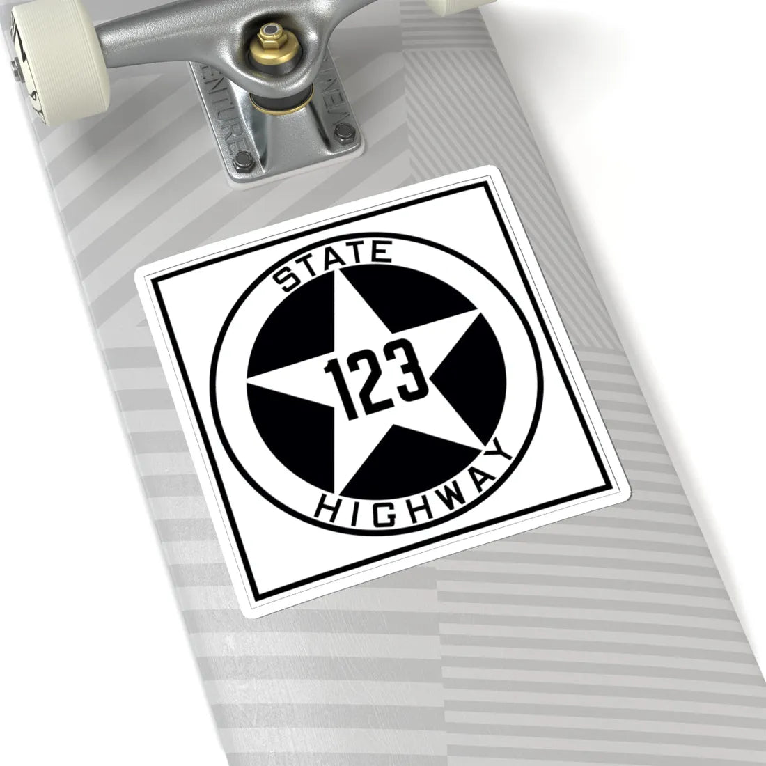 Texas 123 1917 (Texas) (Road Sign) STICKER Vinyl Kiss-Cut Decal - The Sticker Space