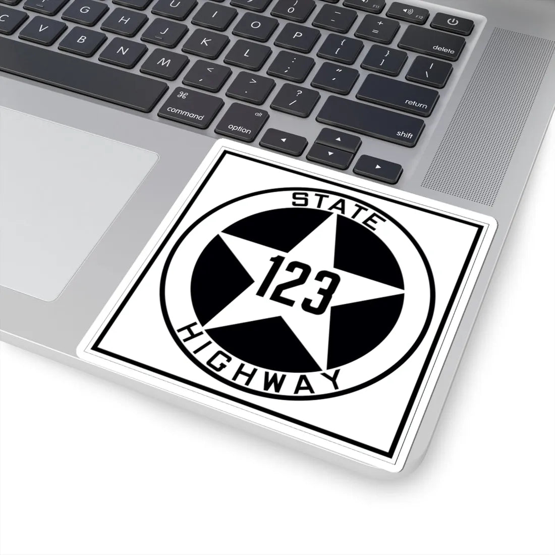 Texas 123 1917 (Texas) (Road Sign) STICKER Vinyl Kiss-Cut Decal - The Sticker Space