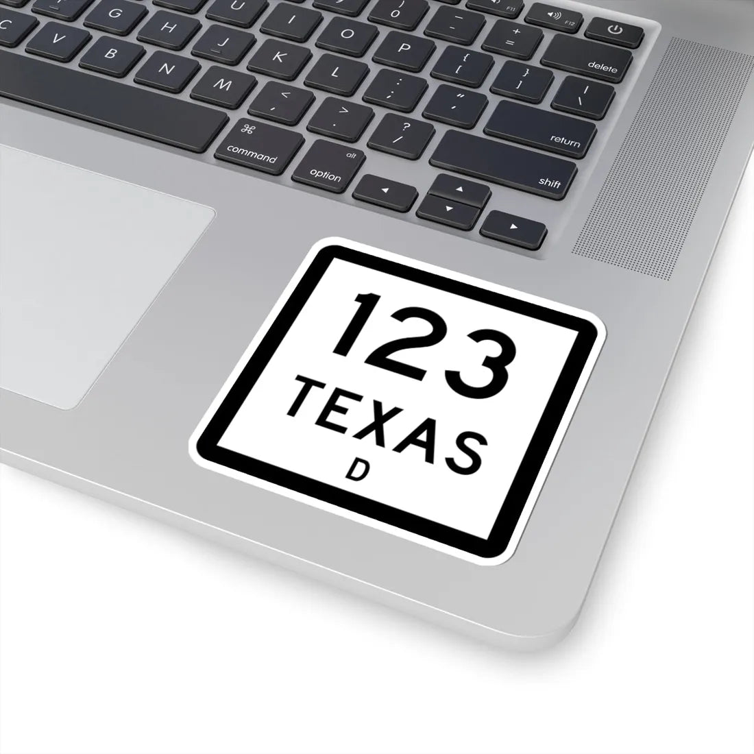 Texas 123-D (Texas) (Road Sign) STICKER Vinyl Kiss-Cut Decal - The Sticker Space