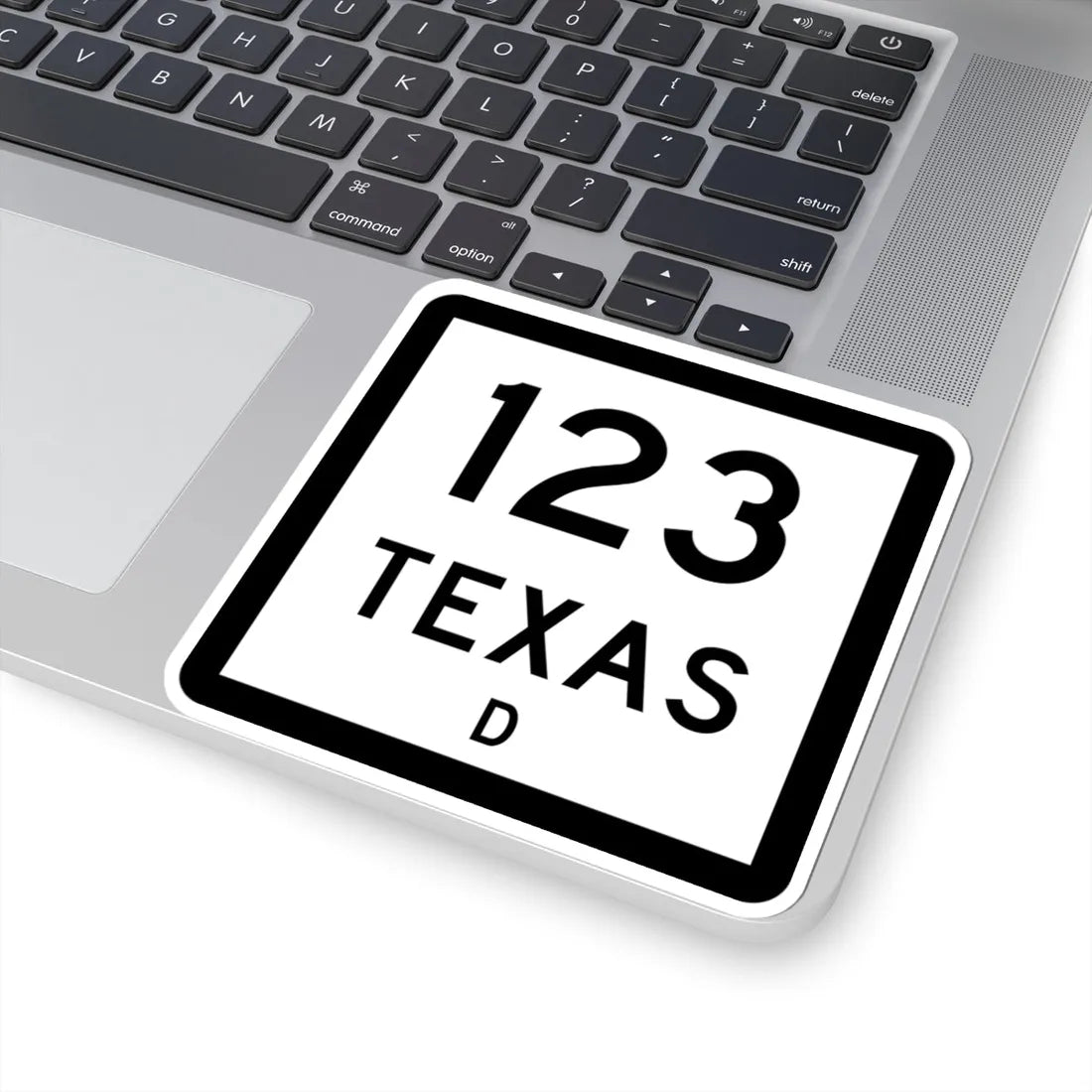 Texas 123-D (Texas) (Road Sign) STICKER Vinyl Kiss-Cut Decal - The Sticker Space