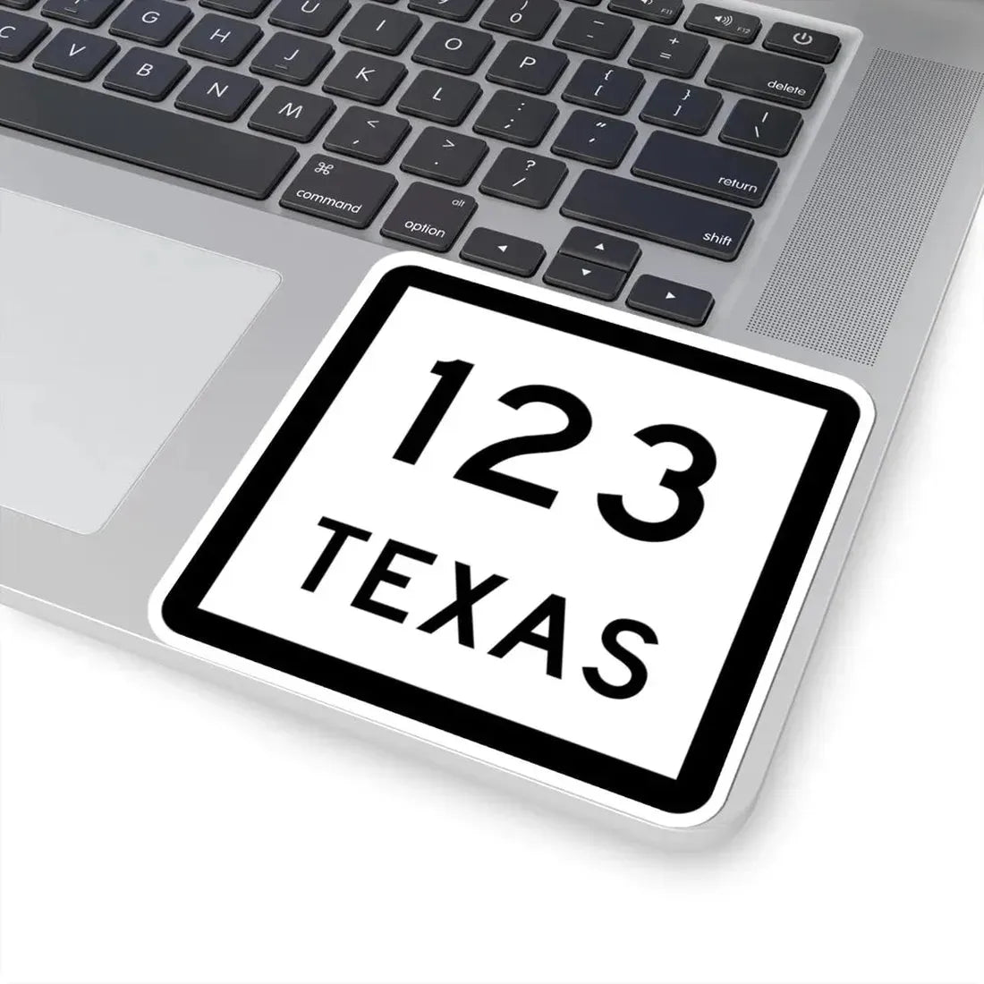 Texas 123 (Texas) (Road Sign) STICKER Vinyl Kiss-Cut Decal - The Sticker Space