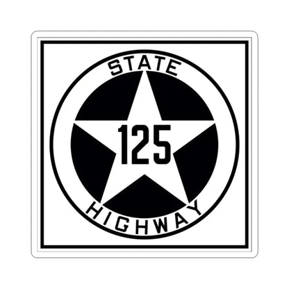 Texas 125 1917 (Texas) (Road Sign) STICKER Vinyl Kiss-Cut Decal 2 Inch White - The Sticker Space