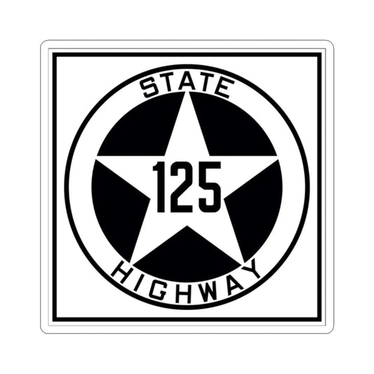 Texas 125 1917 (Texas) (Road Sign) STICKER Vinyl Kiss-Cut Decal 2 Inch White - The Sticker Space