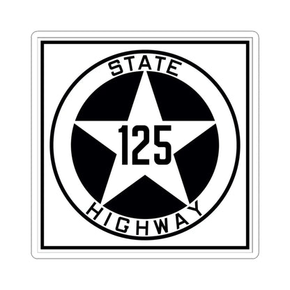 Texas 125 1917 (Texas) (Road Sign) STICKER Vinyl Kiss-Cut Decal 4 Inch White - The Sticker Space