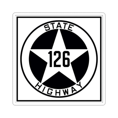 Texas 126 1917 (Texas) (Road Sign) STICKER Vinyl Kiss-Cut Decal 2 Inch White - The Sticker Space