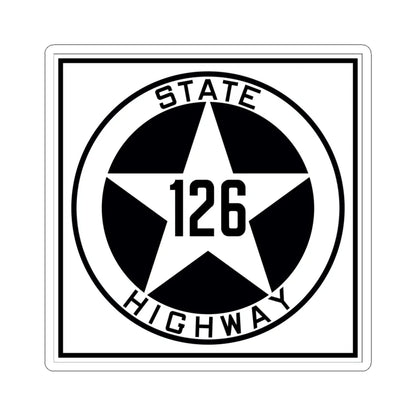 Texas 126 1917 (Texas) (Road Sign) STICKER Vinyl Kiss-Cut Decal 6 Inch White - The Sticker Space