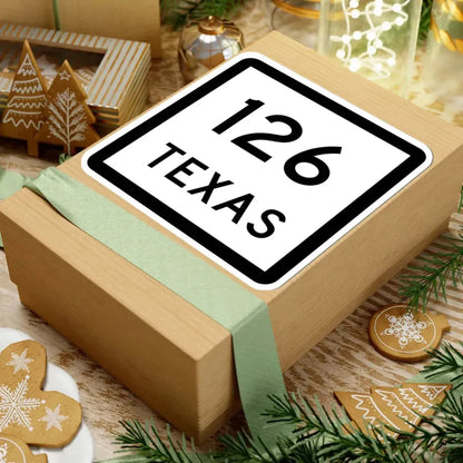 Texas 126 (Texas) (Road Sign) STICKER Vinyl Kiss-Cut Decal - The Sticker Space