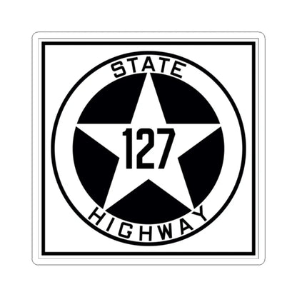 Texas 127 1917 (Texas) (Road Sign) STICKER Vinyl Kiss-Cut Decal 2 Inch White - The Sticker Space
