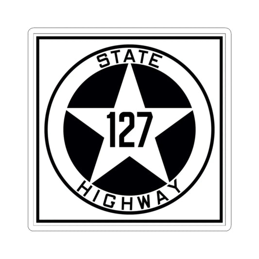Texas 127 1917 (Texas) (Road Sign) STICKER Vinyl Kiss-Cut Decal 2 Inch White - The Sticker Space