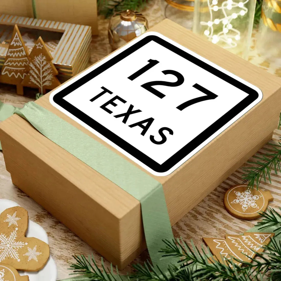 Texas 127 (Texas) (Road Sign) STICKER Vinyl Kiss-Cut Decal - The Sticker Space