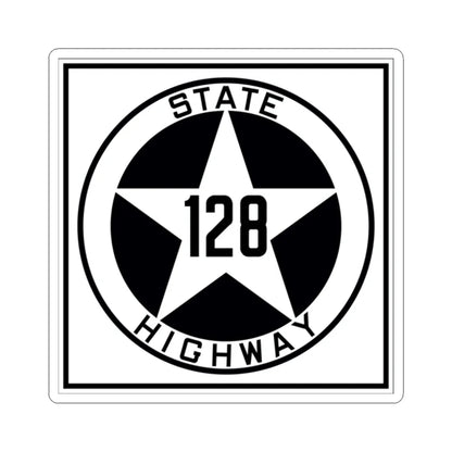 Texas 128 1917 (Texas) (Road Sign) STICKER Vinyl Kiss-Cut Decal 2 Inch White - The Sticker Space