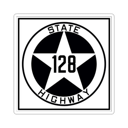 Texas 128 1917 (Texas) (Road Sign) STICKER Vinyl Kiss-Cut Decal 6 Inch White - The Sticker Space