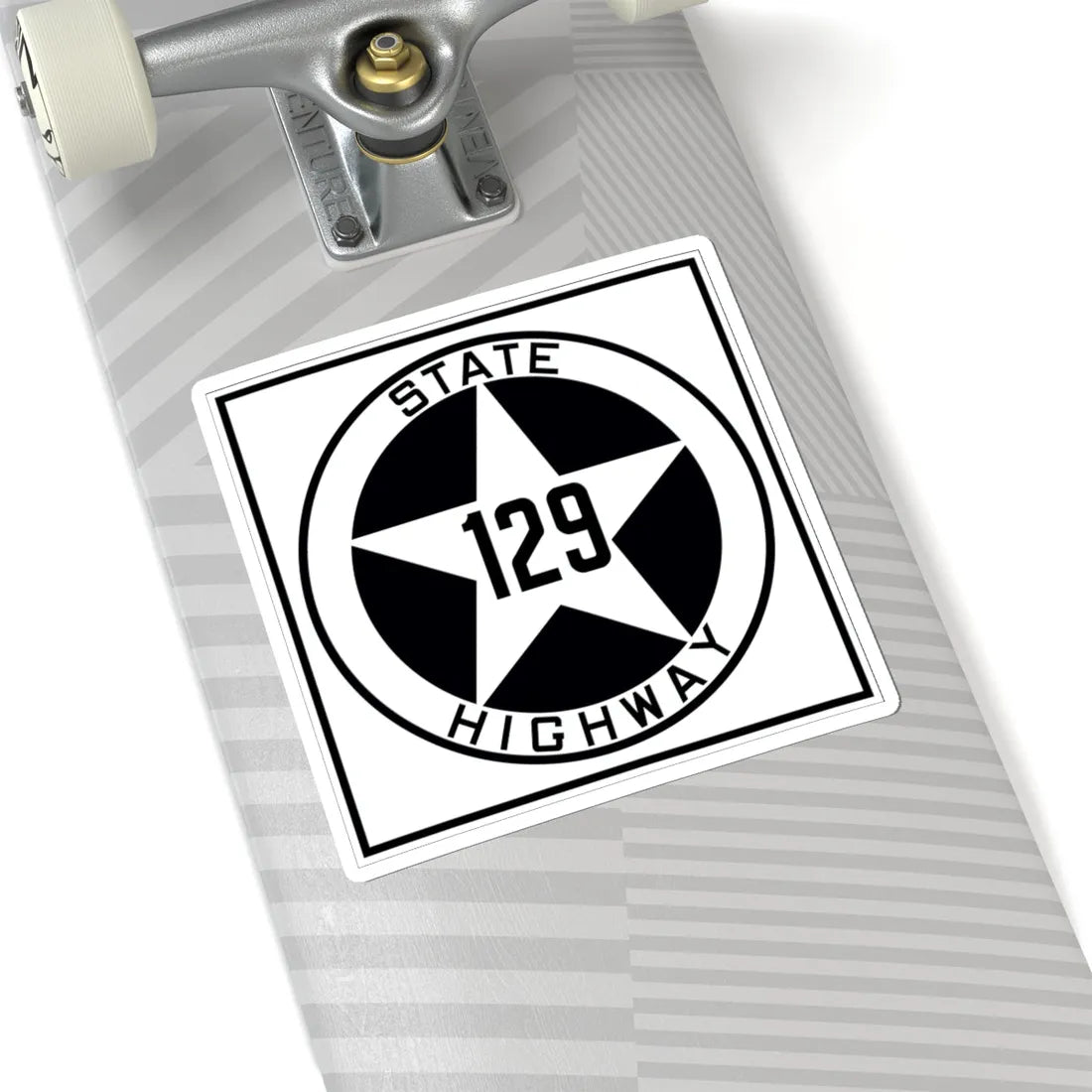 Texas 129 1917 (Texas) (Road Sign) STICKER Vinyl Kiss-Cut Decal - The Sticker Space