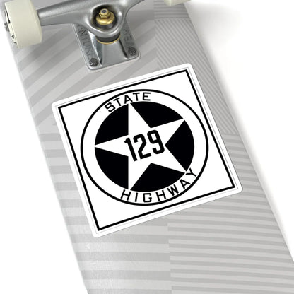Texas 129 1917 (Texas) (Road Sign) STICKER Vinyl Kiss-Cut Decal - The Sticker Space
