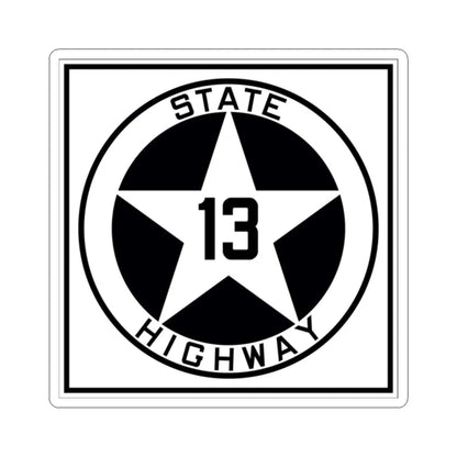 Texas 13 1917 (Texas) (Road Sign) STICKER Vinyl Kiss-Cut Decal 2 Inch White - The Sticker Space