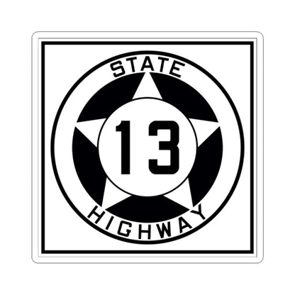 Texas 13 1935 (Texas) (Road Sign) STICKER Vinyl Kiss-Cut Decal 2 Inch White - The Sticker Space