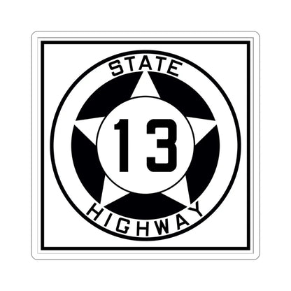 Texas 13 1935 (Texas) (Road Sign) STICKER Vinyl Kiss-Cut Decal 6 Inch White - The Sticker Space