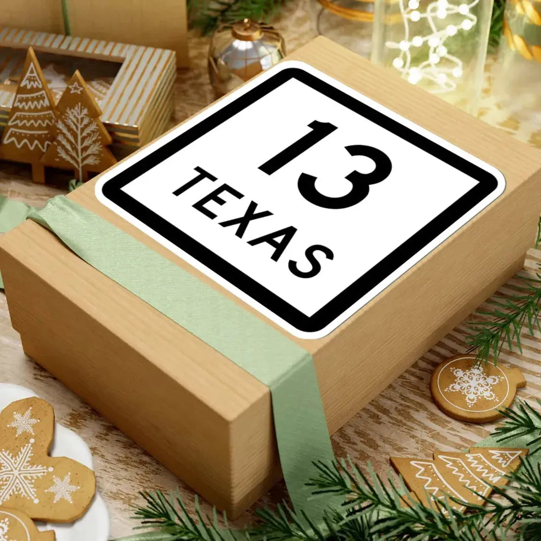 Texas 13 (Texas) (Road Sign) STICKER Vinyl Kiss-Cut Decal - The Sticker Space