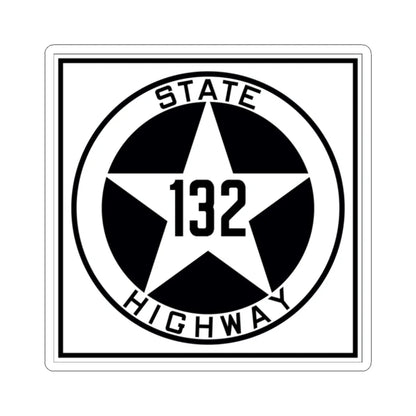 Texas 132 1917 (Texas) (Road Sign) STICKER Vinyl Kiss-Cut Decal 2 Inch White - The Sticker Space