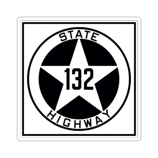 Texas 132 1917 (Texas) (Road Sign) STICKER Vinyl Kiss-Cut Decal 2 Inch White - The Sticker Space