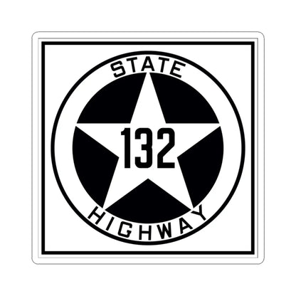 Texas 132 1917 (Texas) (Road Sign) STICKER Vinyl Kiss-Cut Decal 3 Inch White - The Sticker Space