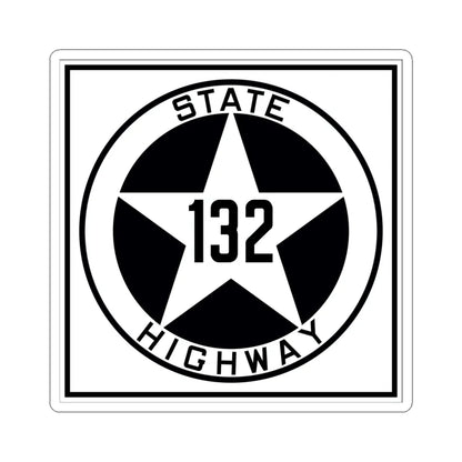 Texas 132 1917 (Texas) (Road Sign) STICKER Vinyl Kiss-Cut Decal 6 Inch White - The Sticker Space