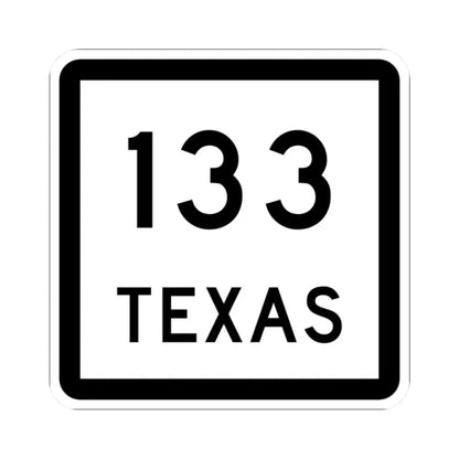 Texas 133 (Texas) (Road Sign) STICKER Vinyl Kiss-Cut Decal 2 Inch White - The Sticker Space