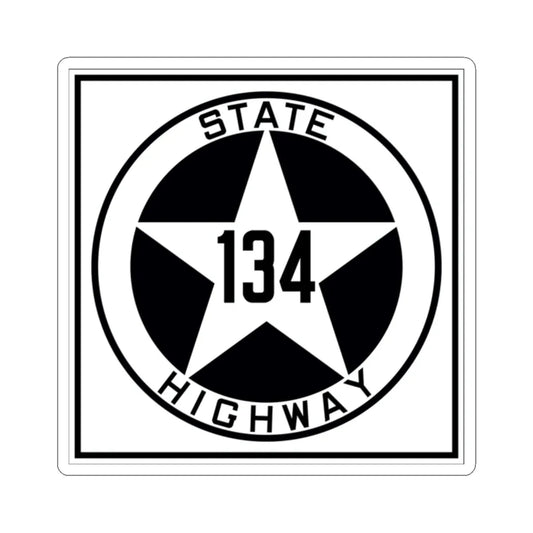 Texas 134 1917 (Texas) (Road Sign) STICKER Vinyl Kiss-Cut Decal 2 Inch White - The Sticker Space