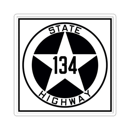 Texas 134 1917 (Texas) (Road Sign) STICKER Vinyl Kiss-Cut Decal 4 Inch White - The Sticker Space