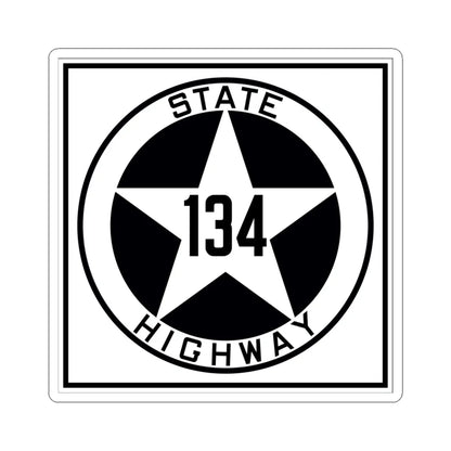 Texas 134 1917 (Texas) (Road Sign) STICKER Vinyl Kiss-Cut Decal 6 Inch White - The Sticker Space