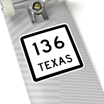 Texas 136 (Texas) (Road Sign) STICKER Vinyl Kiss-Cut Decal - The Sticker Space