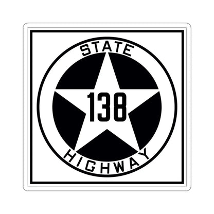 Texas 138 1917 (Texas) (Road Sign) STICKER Vinyl Kiss-Cut Decal 4 Inch White - The Sticker Space