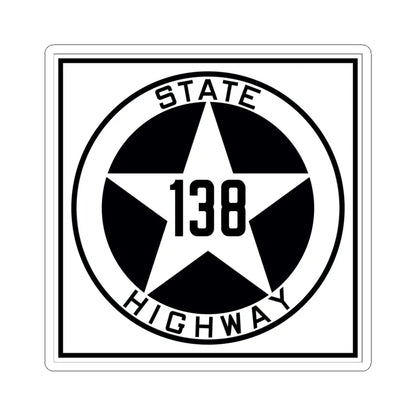 Texas 138 1917 (Texas) (Road Sign) STICKER Vinyl Kiss-Cut Decal 6 Inch White - The Sticker Space